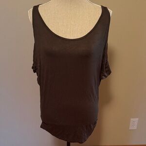 Elegant Brown cold shoulder top